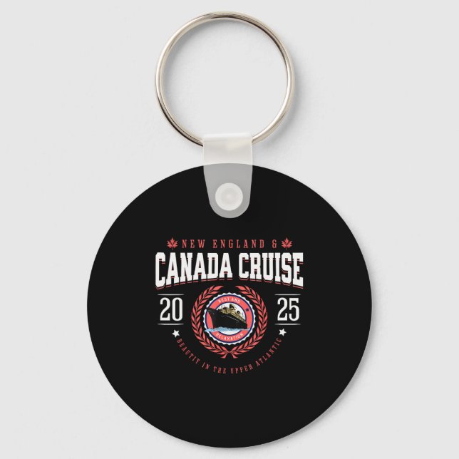 Canada Cruise New England Cruise Vacation Souvenir Keychain (Front)