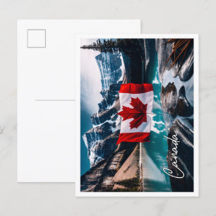 Canada Culture Landscape with flag Postcard