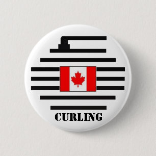 Canada Curling 2 Inch Round Button