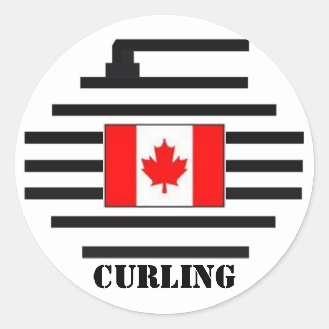 Canada Curling Classic Round Sticker (Front)