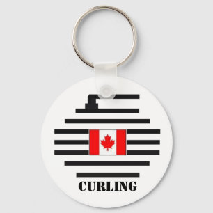 Canada Curling Keychain