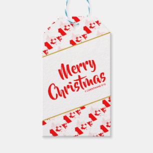 CANADA Custom Merry Christmas Bible Scripture Gift Tags