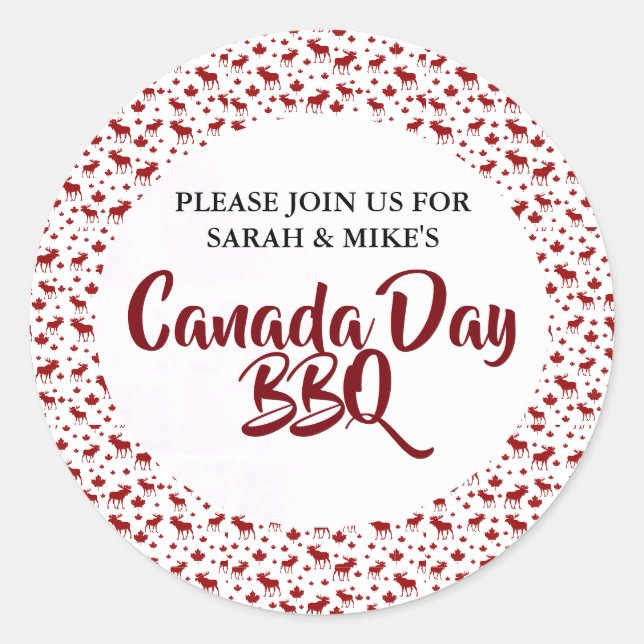 Canada Day BBQ Stickers (Front)