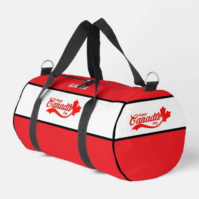 Canada Day, Canada Flag, Patriotic Flag Duffle Bag (Left Corner)