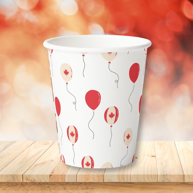 Canada Day Canadian Balloons Paper Cups (Creator Uploaded)