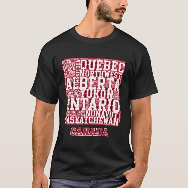 Canada Day Canadian Provinces T-Shirt (Front)