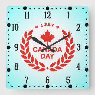 Canada Day Celebration-24658 Square Wall Clock