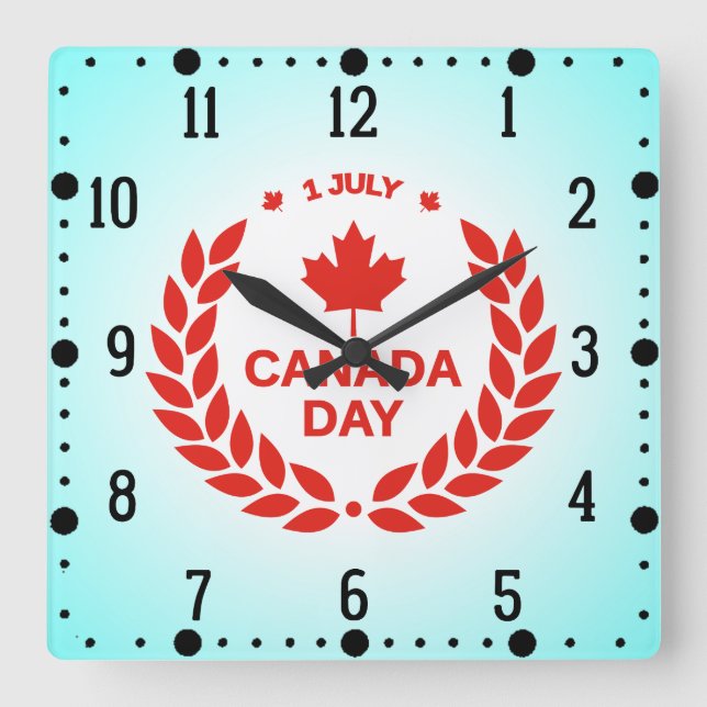 Canada Day Celebration-24658 Square Wall Clock (Front)