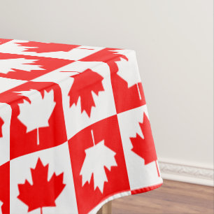 Canada Day Chequerboard Tablecloth