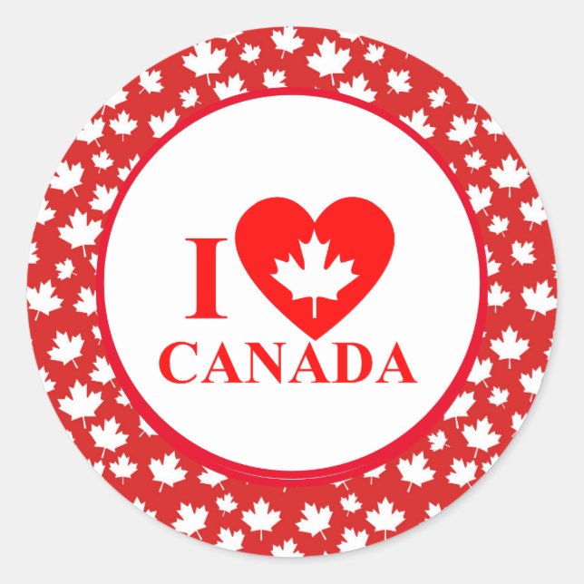Canada Day Classic Round Sticker (Front)