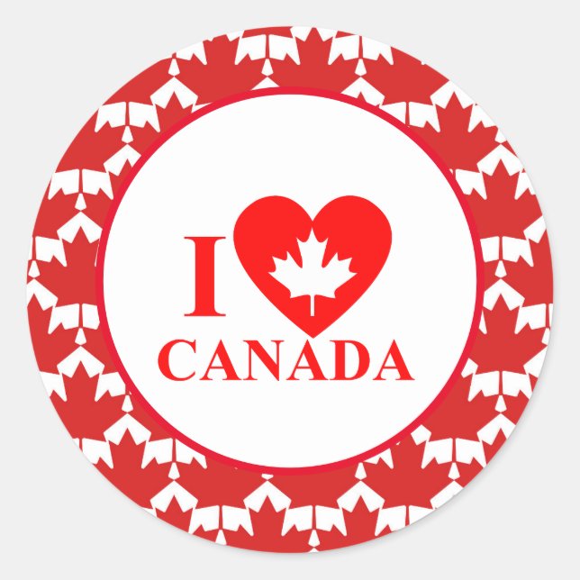 Canada Day Classic Round Sticker (Front)