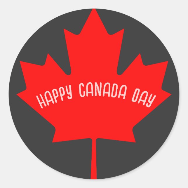 Canada Day  Classic Round Sticker (Front)