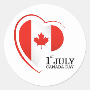 Canada Day  Classic Round Sticker