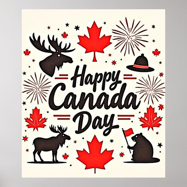 Canada Day Fun Vibes Poster (Front)