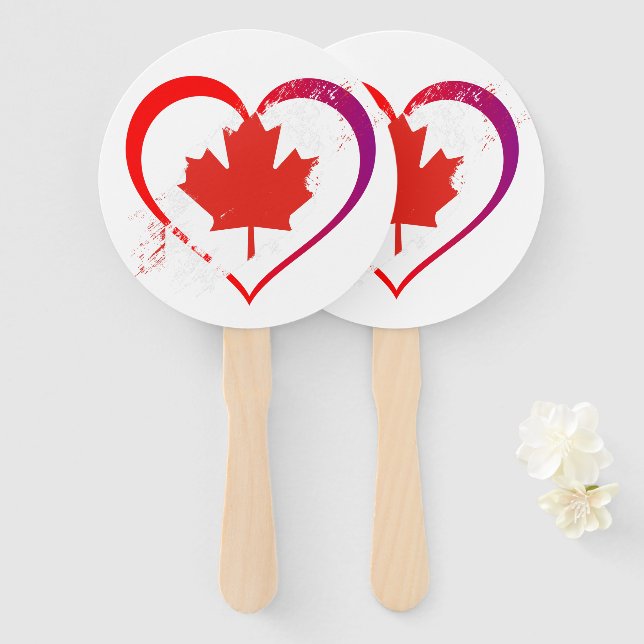 Canada Day Hand Fans (Front and Back)
