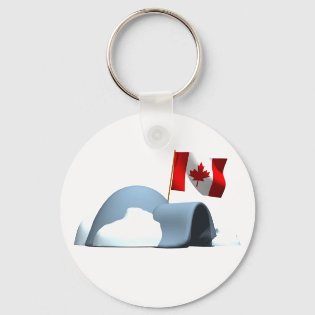 Canada Day Igloo Keychain (Front)
