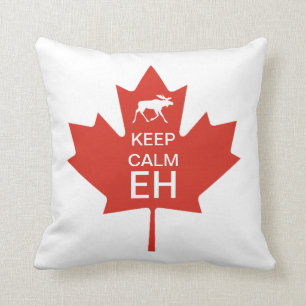 Canada Day KEEP CALM EH Throw Pillow