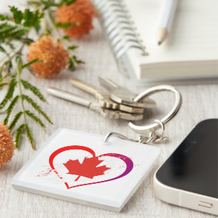 Canada Day Keychain