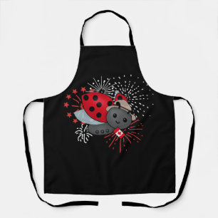 Canada Day Ladybug T-Shirt Apron