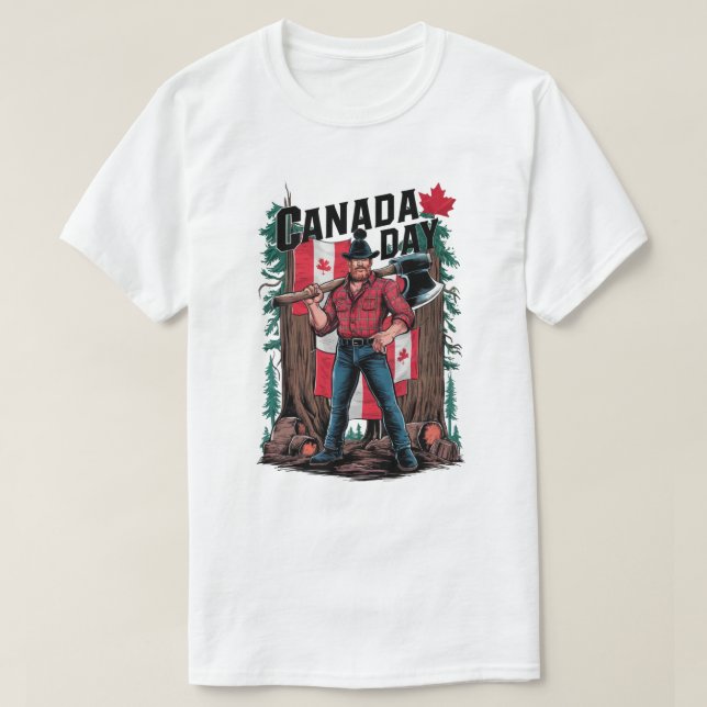 Canada Day Lumberjack T-Shirt (Design Front)