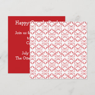 Canada Day Maple Leaf Invitation