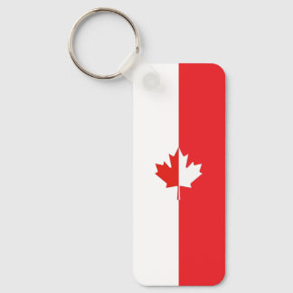 Canada Day Maple Leaf Red & White Keychain