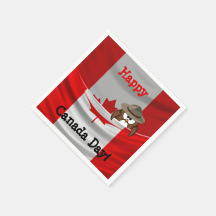 Canada Day owl Napkin