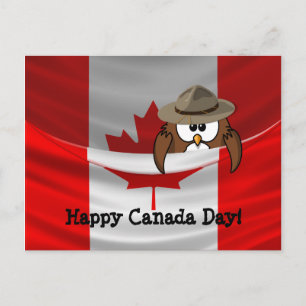 Canada Day owl Postcard