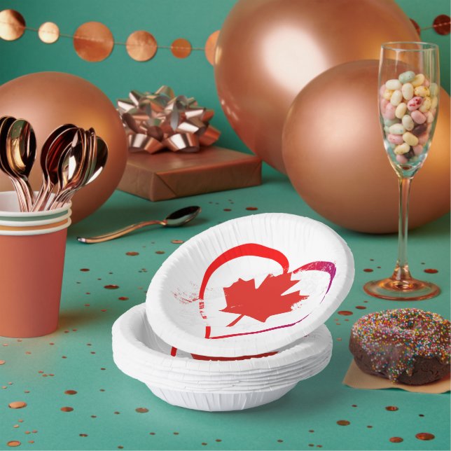 Canada Day Paper Bowls Paper Plate (Multi)