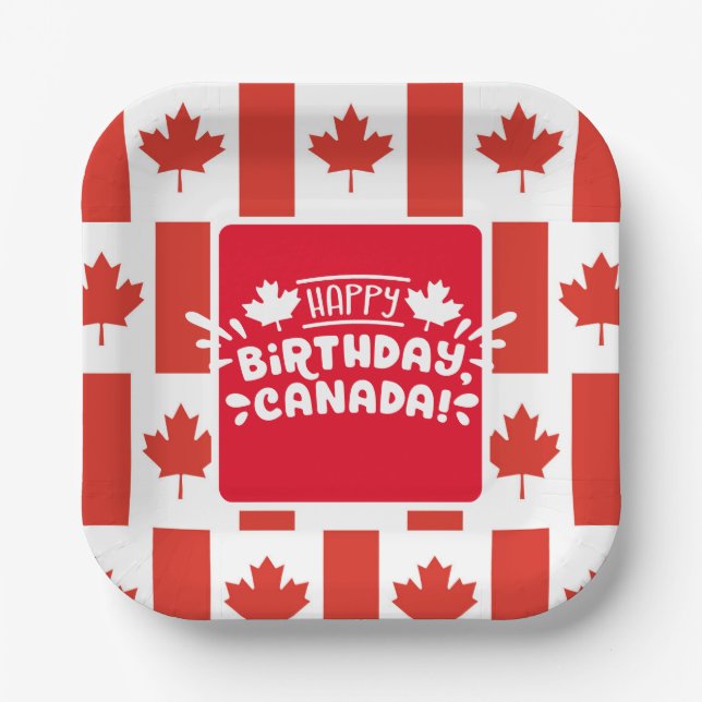Canada Day Paper Plate (Front)