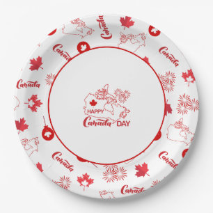Canada Day Paper Plate