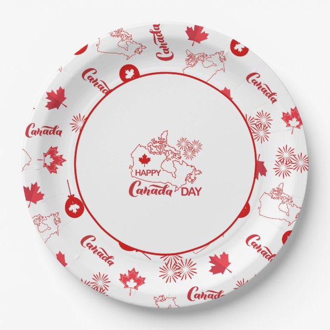 Canada Day Paper Plate (Front)