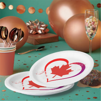 Canada Day Paper Plates