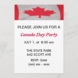 Canada Day Party Invitation