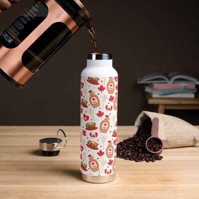 Canada Day Party Water Bottle (Coffee)