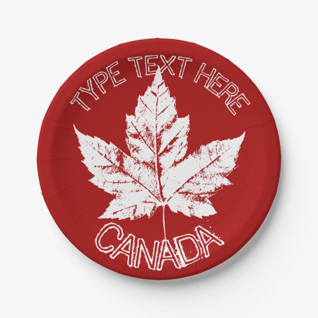 Canada Day Plates Cool Custom Canada Paper Plates (Front)