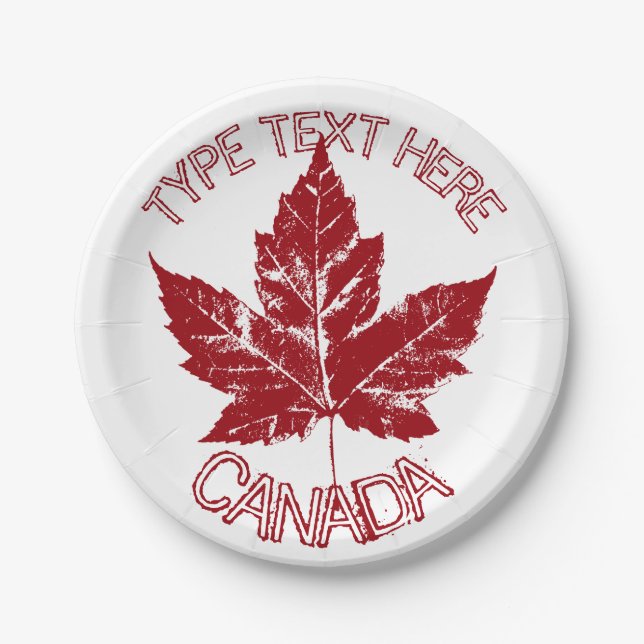 Canada Day Plates Cool Custom Canada Paper Plates (Front)