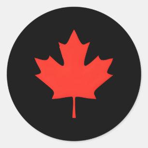Canada Day Py Supplies Maple Leaf Canadian Flag He Classic Round Sticker