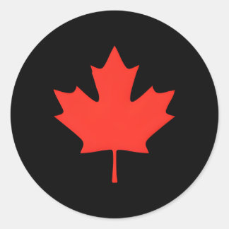 Canada Day Py Supplies Maple Leaf Canadian Flag He Classic Round Sticker
