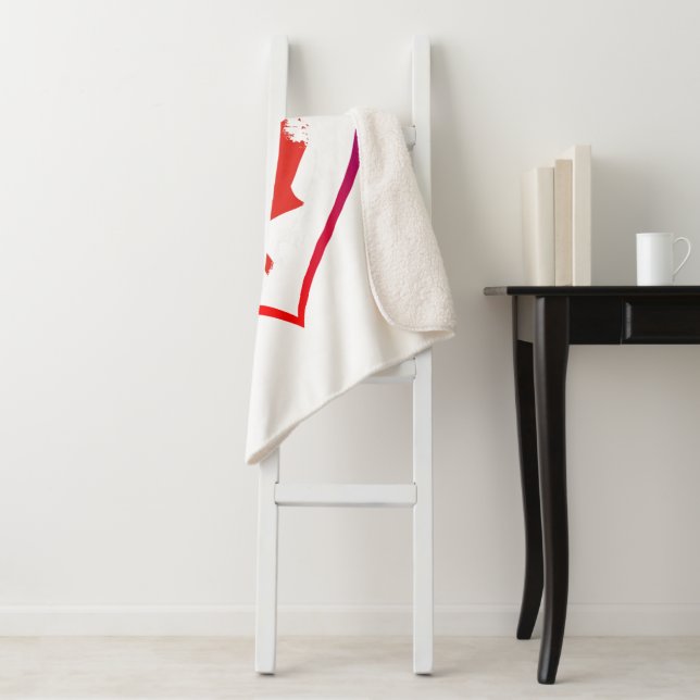 Canada Day Sherpa Blanket (In Situ)