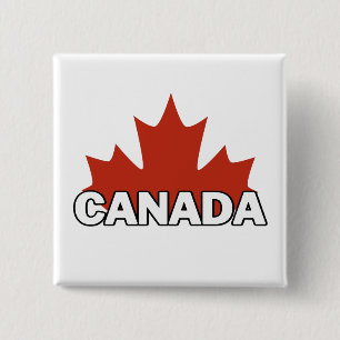 canada day square sticker 2 inch square button