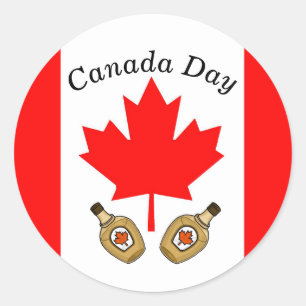 Canada Day Stickers - Flag and Maple Syrup
