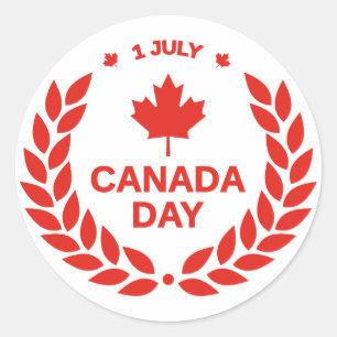 Canada Day Stickers July 1st