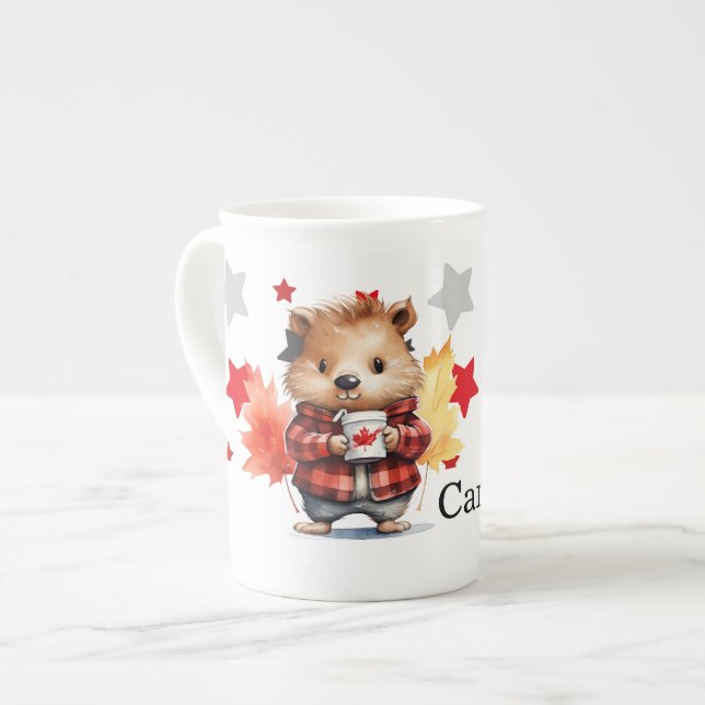 Canada Day themed  Bone China Mug (Front Left)