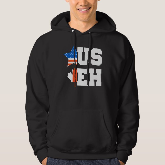 Canada Day Usa Canadian Citizen America Flag Canad Hoodie (Front)