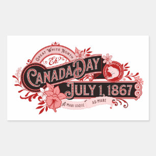 Canada Day Vintage Signage Sticker