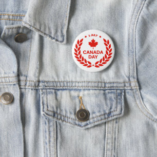Canada Day Wreath Button