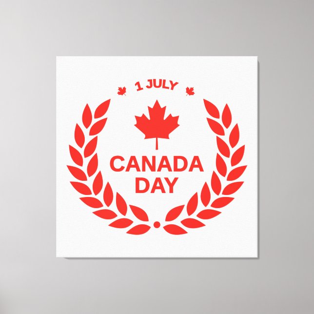 Canada Day Wreath Canvas Print (Front)
