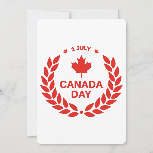 Canada Day Wreath Flat Greeting Card (Front)
