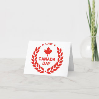 Canada Day Wreath Greeting Card (Blank)